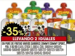 Coto En puré de frutas varios sabores zummy/ zummy sport oferta