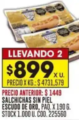 Coto Salchichas sin piel escudo de oro oferta