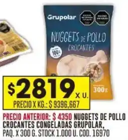 Coto Nuggets de pollo crocantes congeladas grupolar oferta