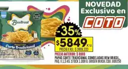 Coto Bem brasil papas corte tradicional congeladas oferta