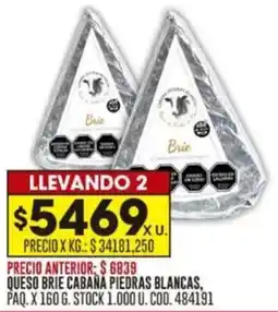 Coto Brie queso cabaña piedras blancas oferta