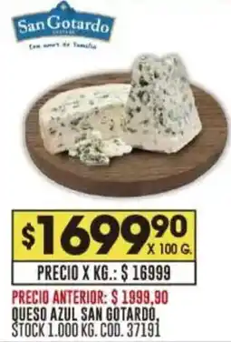 Coto San gotardó queso azul oferta