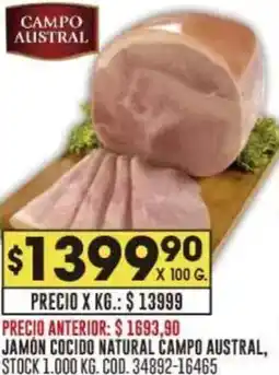 Coto Campo austral jamon cocido natural oferta