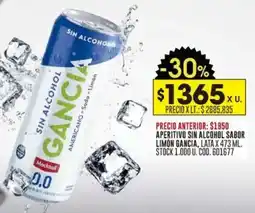 Coto Gancia aperitivo sin alcohol sabor limón oferta