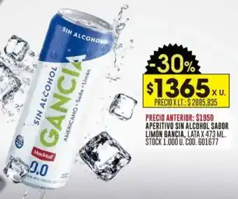 Coto Gancia aperitivo sin alcohol sabor limón oferta