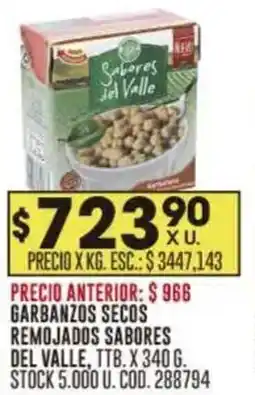 Coto Sabores del valle garbanzos secos remojados oferta