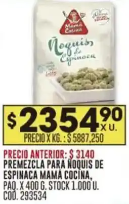 Coto Ñoquis de espinaca premezcla para mamá cocīna oferta