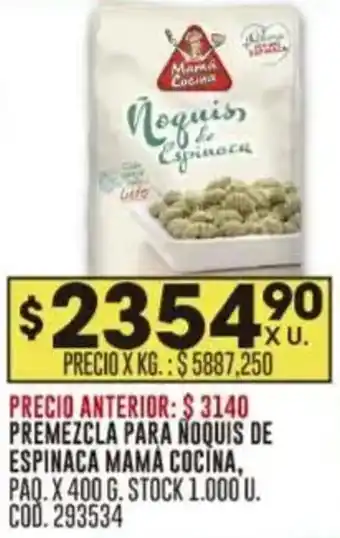 Coto Ñoquis de espinaca premezcla para mamá cocīna oferta