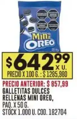 Coto Mini oreo galletitas dulces rellenas oferta