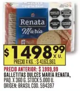 Coto Renata maría galletitas dulces oferta
