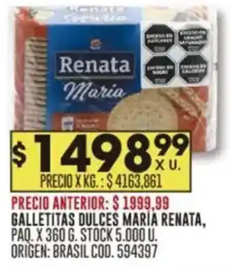 Coto Renata maría galletitas dulces oferta