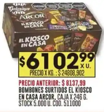 Coto El Kiosco en casa bombones surtidos arcor oferta