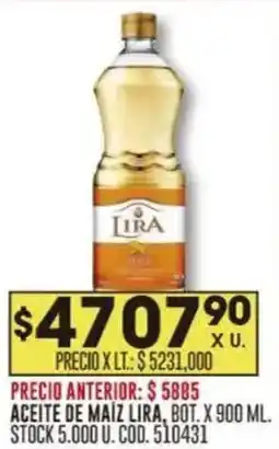 Coto Lira aceite de maiz oferta