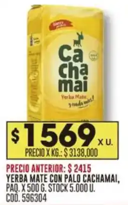 Coto Cachamai yerba mate con palo oferta