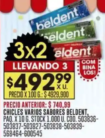 Coto Beldent chicles oferta