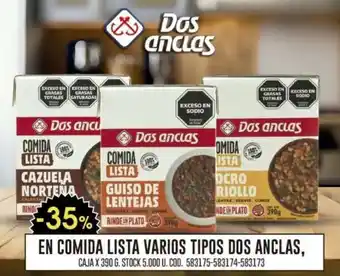 Coto Dos Anclas comida lista oferta