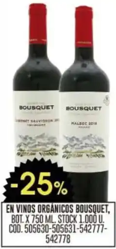Coto Bousquet en vinos orgánicos oferta