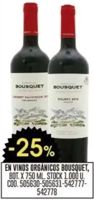 Coto Bousquet en vinos orgánicos oferta