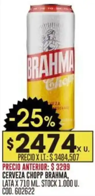 Coto Chopp brahma cerveza lata oferta