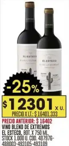 Coto El esteco vino blend de extremos oferta