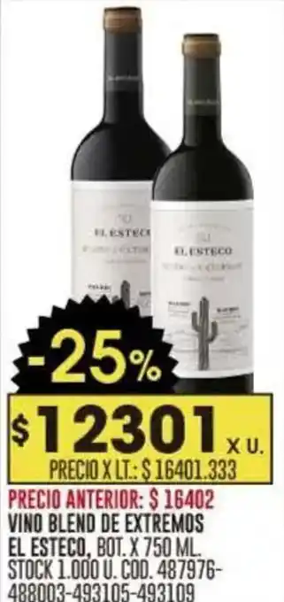 Coto El esteco vino blend de extremos oferta