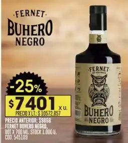 Coto Fernet buhero negro oferta