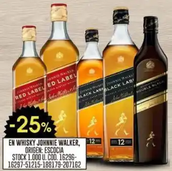Coto Johnnie walker en whisky oferta