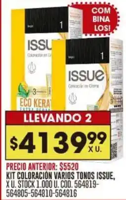 Coto Issue kit coloración varios tonos oferta