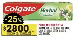 Coto Colgate crema dental herbal oferta