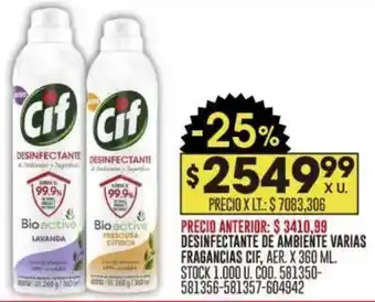 Coto Cif desinfectante de ambiente varias fragancias oferta
