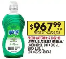 Coto Héroe lavavajillas ultra manzana/ limón oferta