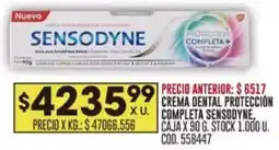 Coto Sensodyne crema dental protección completa oferta