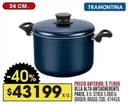 Coto Tramontina olla alta antiadherente oferta