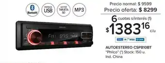 Carrefour Autoestereo Csp810bt Philco oferta