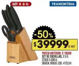 Coto Tramontina set de cuchillas oferta