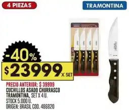 Coto Tramontina cuchillos asado churrasco oferta