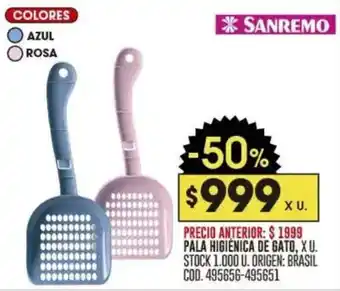 Coto Sanremo pala higienica de gato oferta