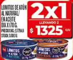 Supermercados DIA Dia lomitos de atún al natural en aceite oferta