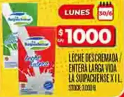 Supermercados DIA La suipachense leche descremada entera larga vida oferta