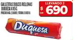 Supermercados DIA Duquesa galletitas dulces rellenas oferta