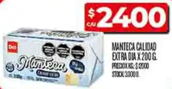 Supermercados DIA Dia manteca calidad extra oferta