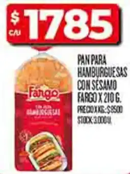 Supermercados DIA Fargo pan para hamburguesas con sesamo oferta