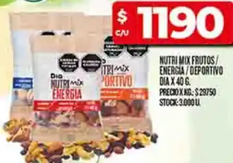 Supermercados DIA Dia nutri mix frutos/ energia/deportivo oferta