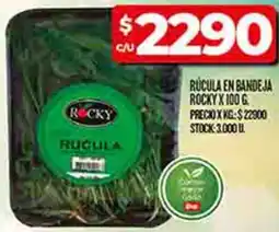 Supermercados DIA Rocky rúcula en bandeja oferta