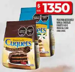 Supermercados DIA Cuquets podo para bizcochuelo vainilla/chocolate oferta