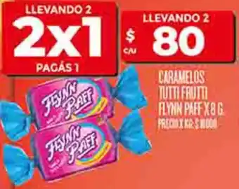 Supermercados DIA Flynn paff caramelos tutti frutti oferta