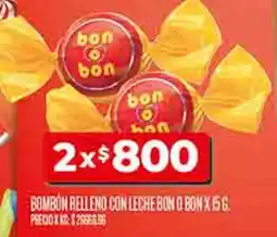 Supermercados DIA Bombón relleno con leche bon o bon oferta