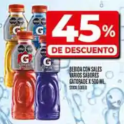 Supermercados DIA Gatorade bebida con sales varios sabores oferta