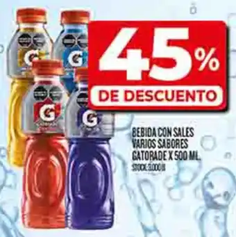 Supermercados DIA Gatorade bebida con sales varios sabores oferta