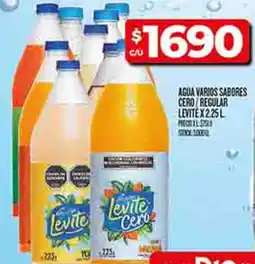 Supermercados DIA Levite agua varios sabores cero/regular oferta